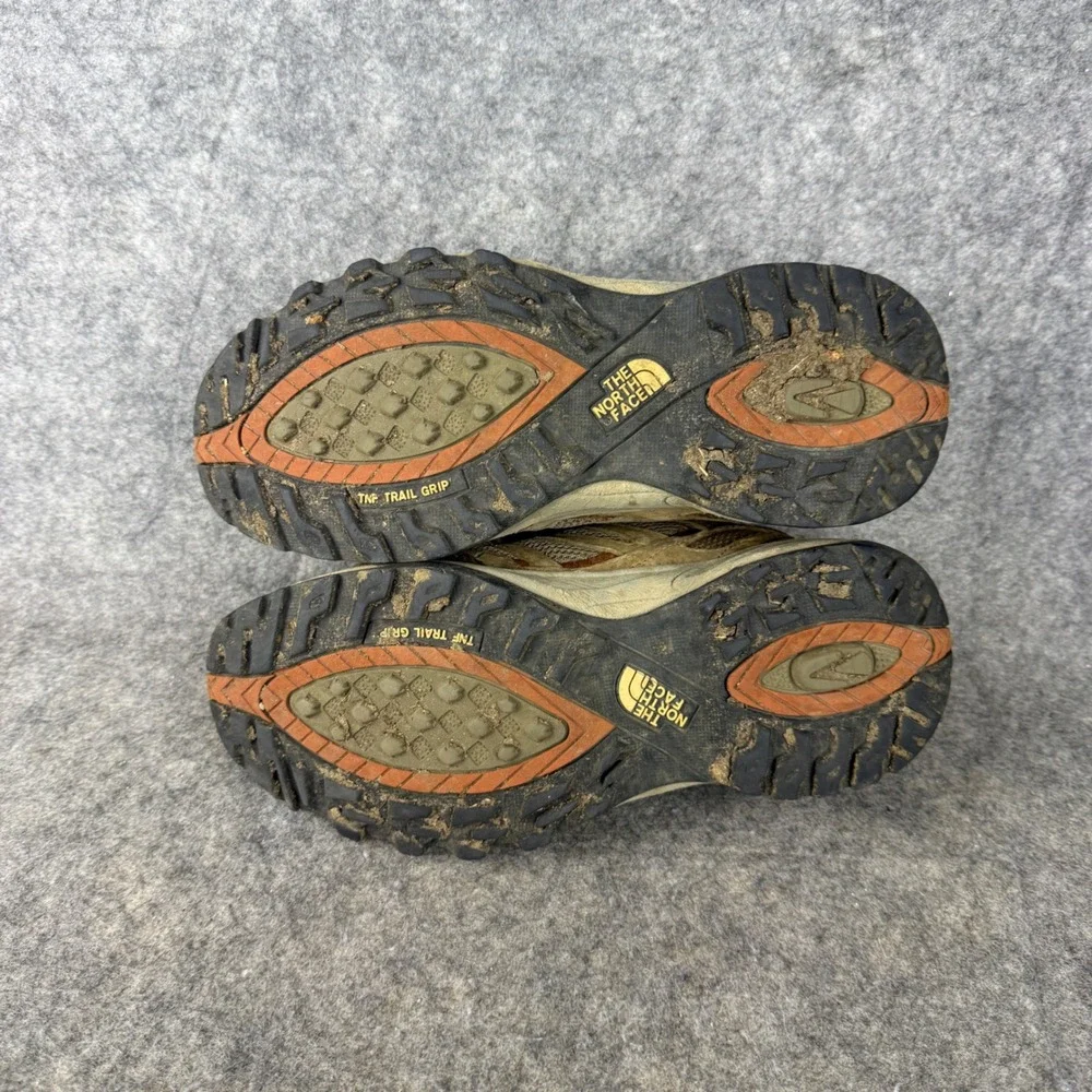 The North Face Womens Tan Brown Trail Hiking Shoes TNF Trail Grip Size 8